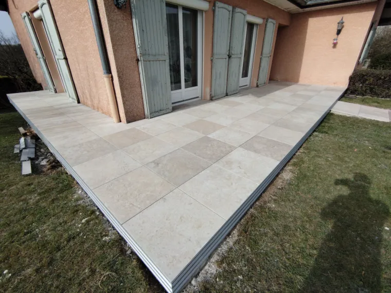 Réalisation de deux terrasses , Ambérieu-en-Bugey, ACR Carrelage