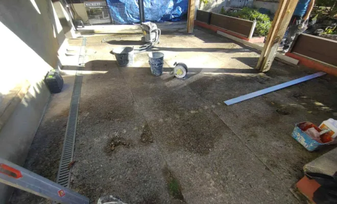 Terrasse collé en 30/60, Ambérieu-en-Bugey, ACR Carrelage