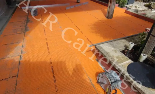 Terrasse collé en 30/60, Ambérieu-en-Bugey, ACR Carrelage