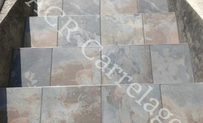 Terrasse collé en 30/60, Ambérieu-en-Bugey, ACR Carrelage