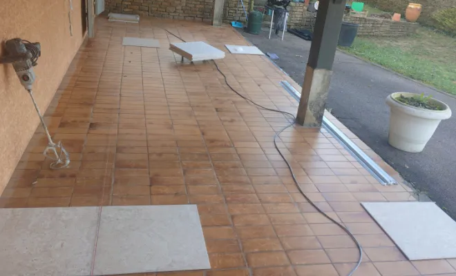 Réalisation de deux terrasses , Ambérieu-en-Bugey, ACR Carrelage
