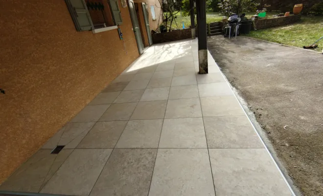 Réalisation de deux terrasses , Ambérieu-en-Bugey, ACR Carrelage